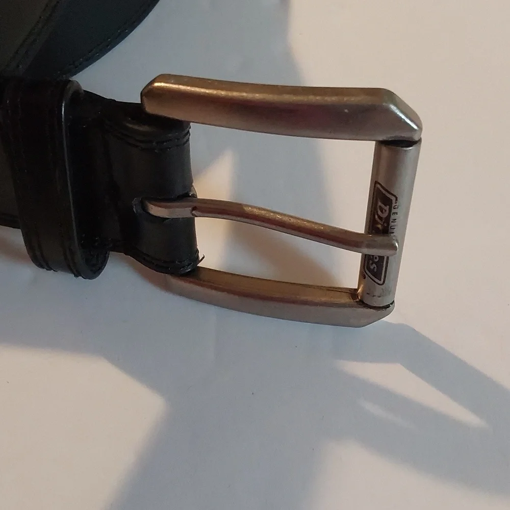 Dickies Mens Black Genuine Leather Stainless Buckle BIG Man's PLUS Belt Sz.44